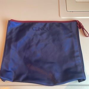 Clinique blue large cosmetic bag
